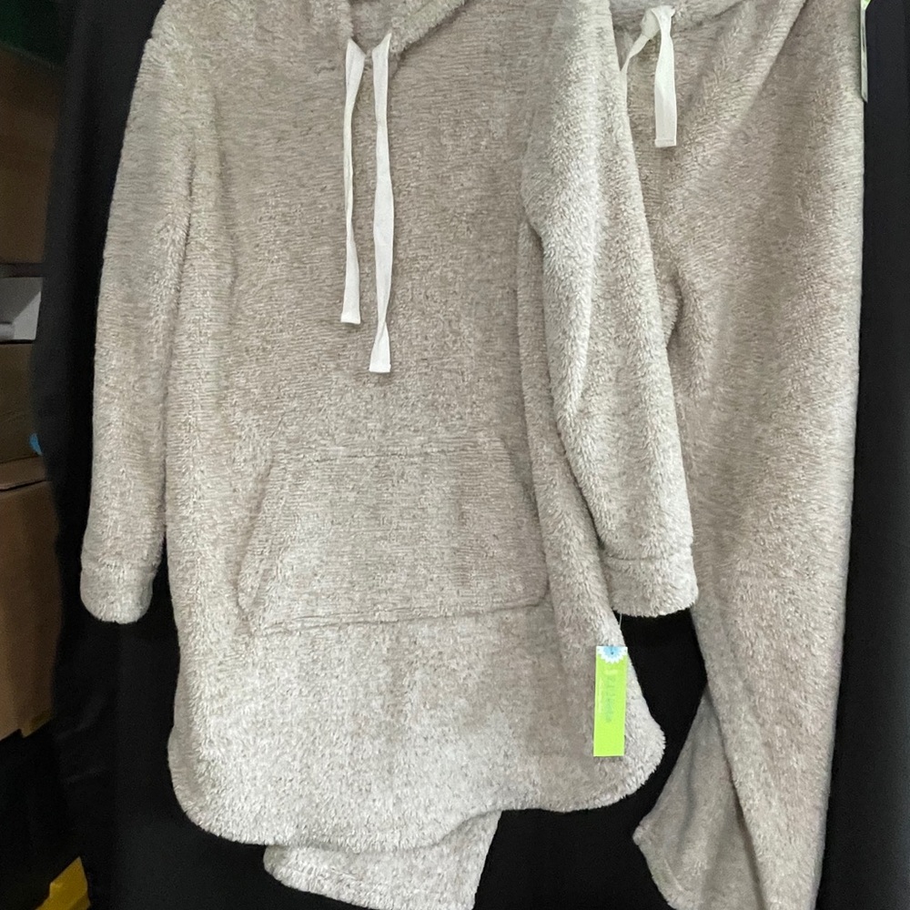 Women's Cozy Cream Hoodie Pajama Set